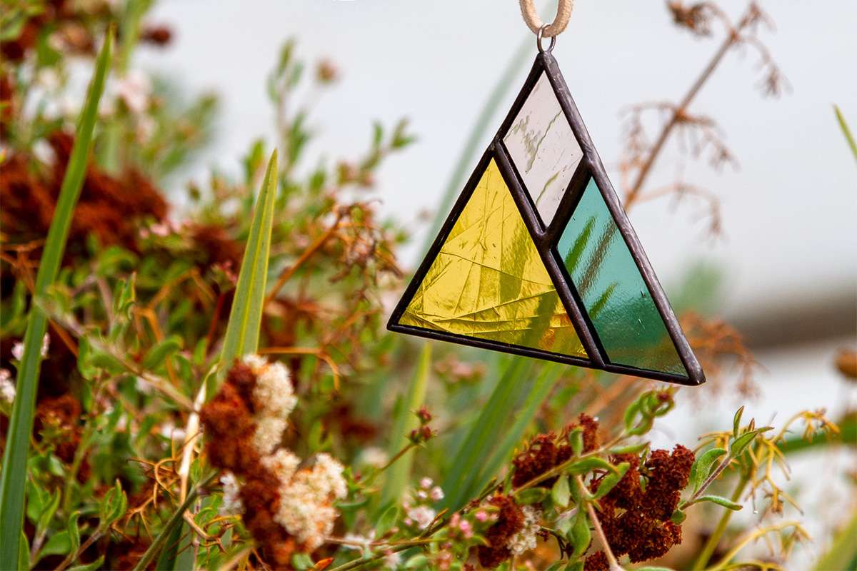 Stained Glass Sun Catchers: Modern Ornament Set