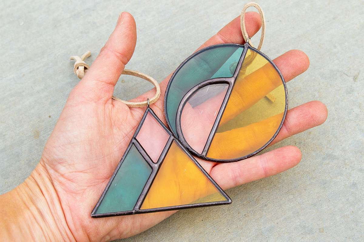 Stained Glass Sun Catchers: Modern Ornament Set